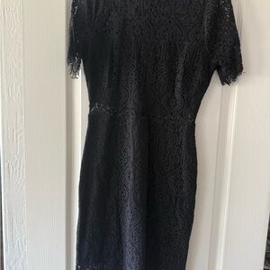 Lulu's Black Lace Midi Dress